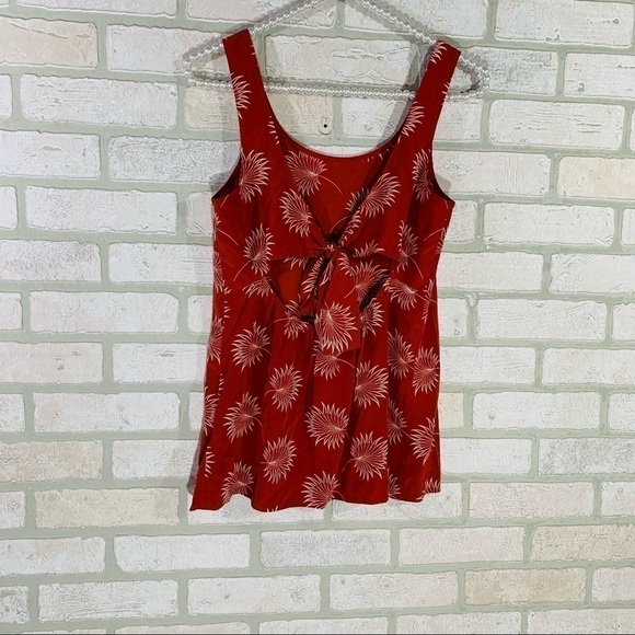 Madewell Silk Lookout Bow Back Top in Palmflower Size XS - Picture 8 of 10